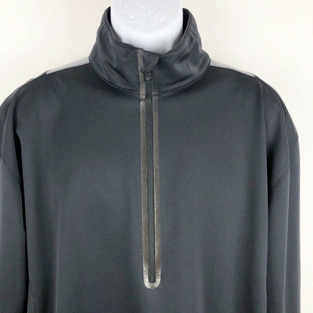 Nike Golf 1/2 Zip Black Gray Long Sleeve Jacket - Picture 3 of 12